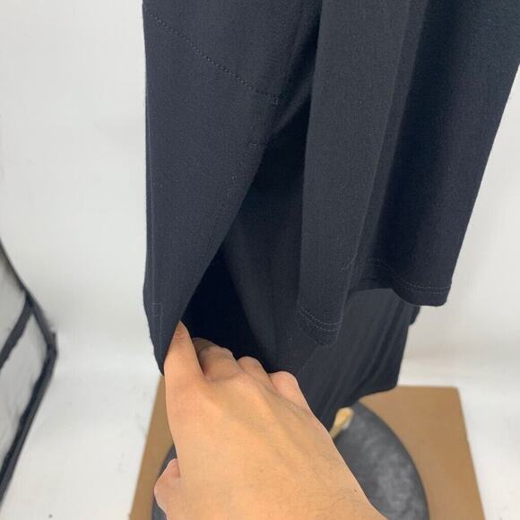 Eileen Fisher Tunic Dress Womens S Small Black Viscose Blend Button Down Pockets - Picture 5 of 12